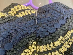 Elegant Blue Lace Dress