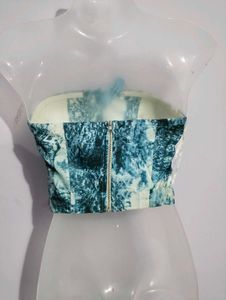 DANIM PRENTED TOP