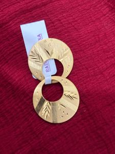 PUSPA BALI Golden Round Earrings