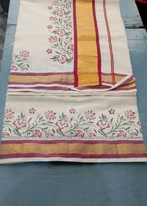 Kerala Cotton Saree with Blouse