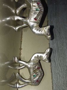 Vintage Silver Camel Figurine