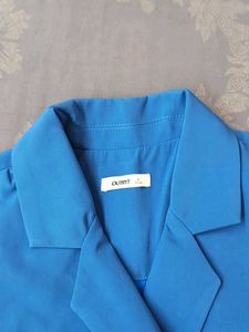 Blue Sleeveless Blazer