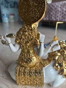 Durga Statue Golden White
