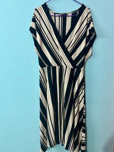 Striped Wrap Dress XXL size