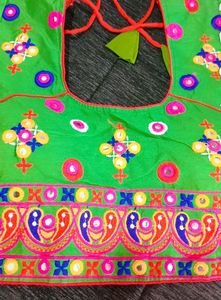 Vintage Green Blouse With Embroidery
