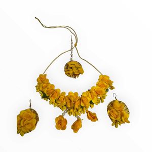 Floral Haldi Jewellery Set For Weeding (5 Piece)