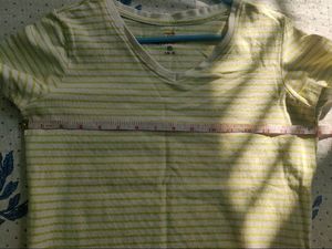Stripped Lime Colour Top