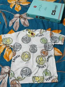 Chotey Saab Fancy Cord Set Print Border Ponchi
