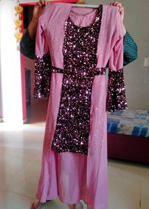 Pink Ethnic SHRUG type Festival Or Wedding wear