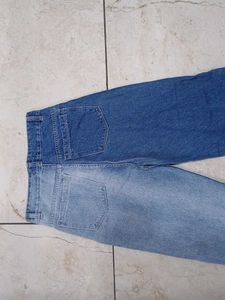 Two-Tone Ripped Jeans