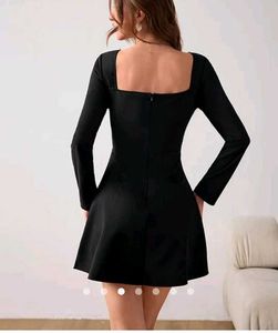 Black Pearl Trim Dress