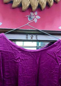 Purple Embroidery Kurti