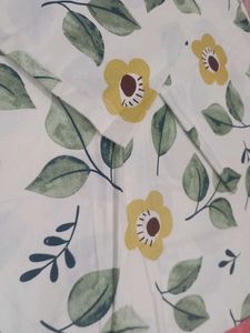 Flower Printed Double Bedsheet