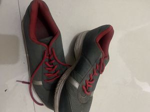 Red And Grey Reebok Mens Sports Shoes