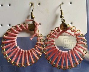 Pink Threaded Earrings