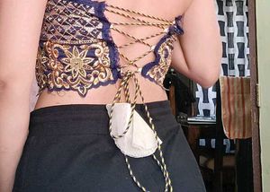Embroidered Blue Blouse