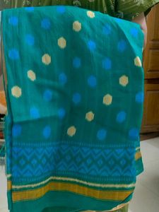 Green Print Saree