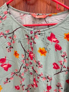 Floral Print Tunic Top