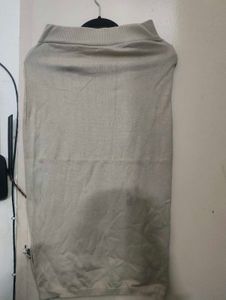 Beige Straight Skirt