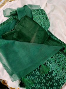 Brand New Net Embroidery Saree