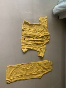 Yellow Linen Coord Set