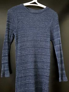Blue Knit Dress