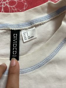 H&amp;M White Crop Top
