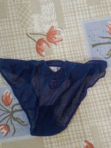 Navy Blue Lace Panties