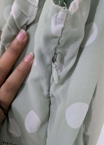 Sassafras Polka Dot Green Dress