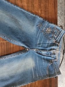 Embroidered Denim Jeans