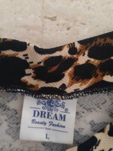 Leopard Print Long Sleeve Top