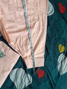 Elegant Embroidered Kurta Set Peach