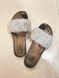 Fuzzy Slide Sandals