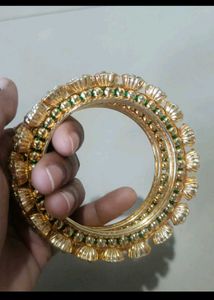 Sparkling Gold Bangle Set