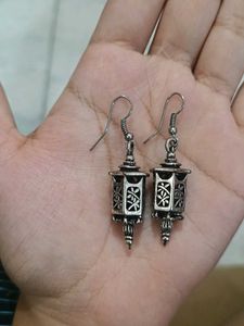 Lantern Earrings Oxidised Jwellery Silver
