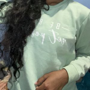 Mint Green Graphic Sweatshirt
