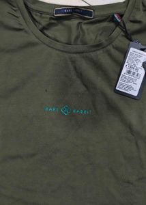 Rare Rabbit Olive Regular Fit T-Shirt, XL SIZE