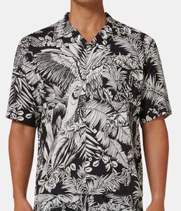 Palm Angels Jungle Parrot Bowling Floral Shirt