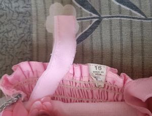Beby pink frock for 12 months girl
