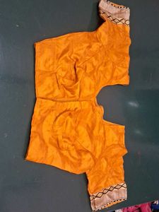 Organic Cotton Saree WITH Stitched Blouse For Wome