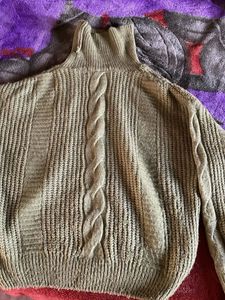 Cozy Olive Green Knit Sweater