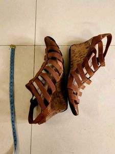 Tan Strappy Heels - UK Size 6