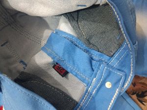 Blue Jeans with Striped Detail