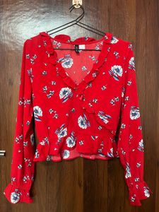 H&M Floral Peplum Top