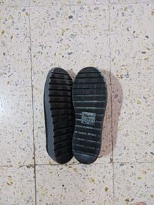 Black Woven Slip-On Shoes