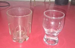 Two Unique Drinking Glasses