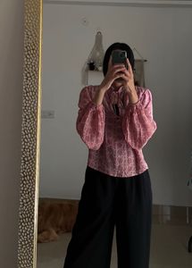 MINT VELVET  PINK Geometric Print Blouse