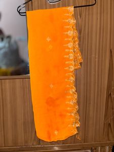 Orange Embroidered Kurta