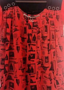 Red Printed Top 36,38