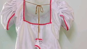 White Satin Dhoti Suit